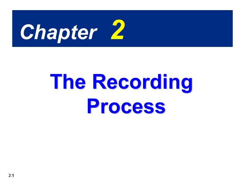 Chapter  2 The Recording Process